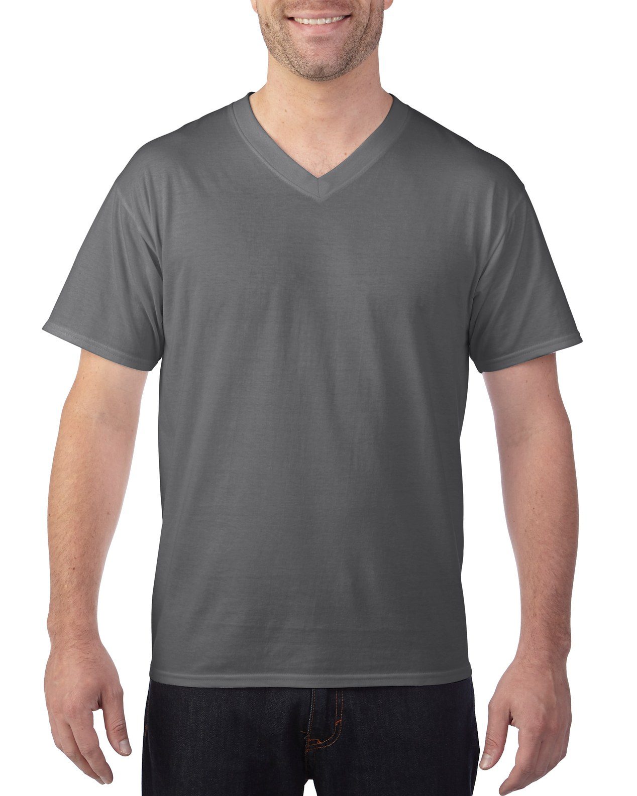 GILDAN Soft Style V Neck Shirt 7