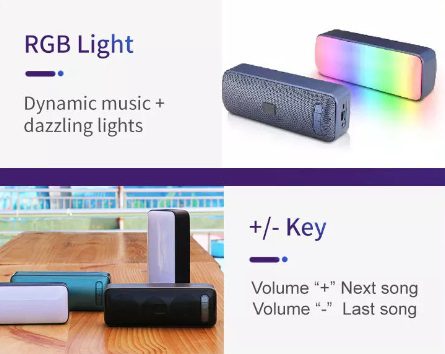 RGB Wireless Radio Speaker 10 1