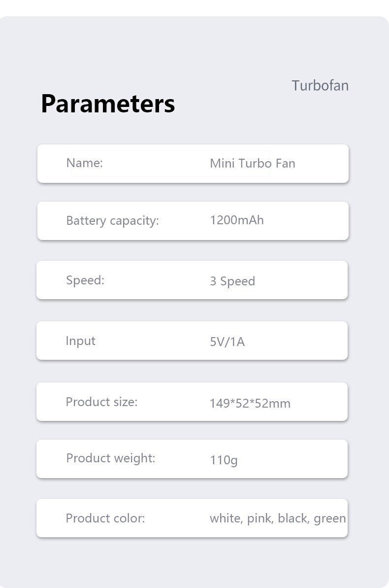 Turbo Stand Handheld Fan 10