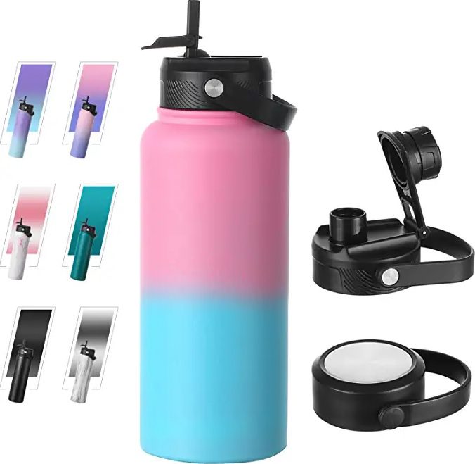 Vacuum Spout Lid Straw Flask 16