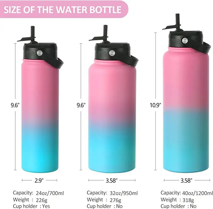 Vacuum Spout Lid Straw Flask 17