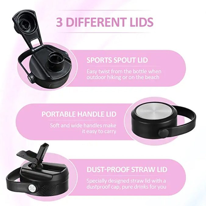 Vacuum Spout Lid Straw Flask 18