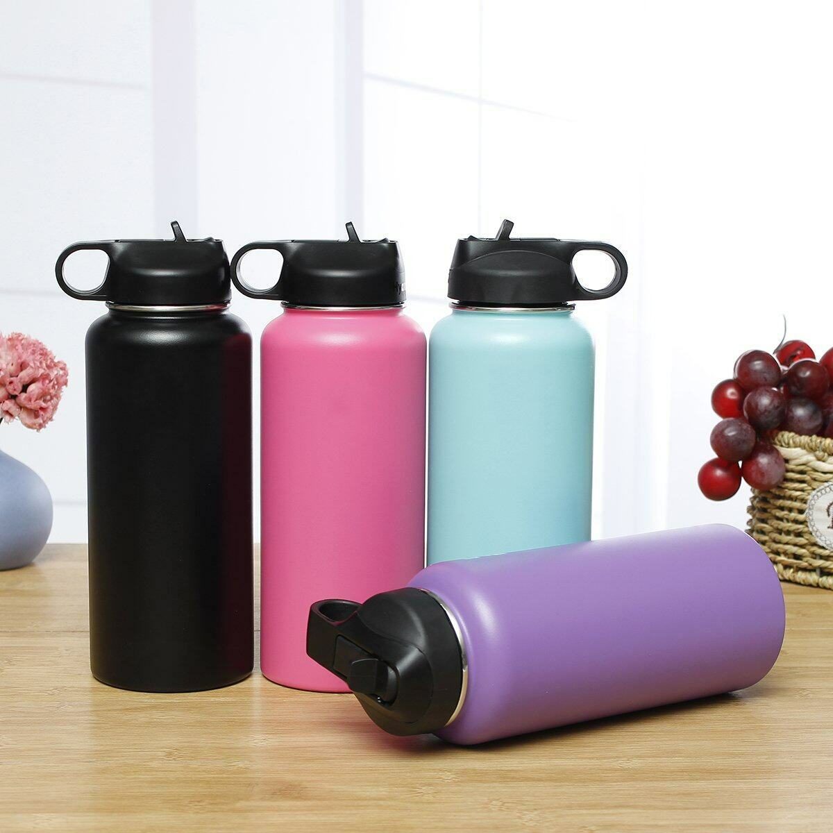 Vacuum Spout Lid Straw Flask 2 1