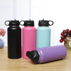 Vacuum Spout Lid Straw Flask 2