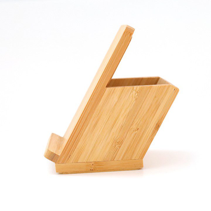 Wireless Charging Bamboo Stationery Holder 4