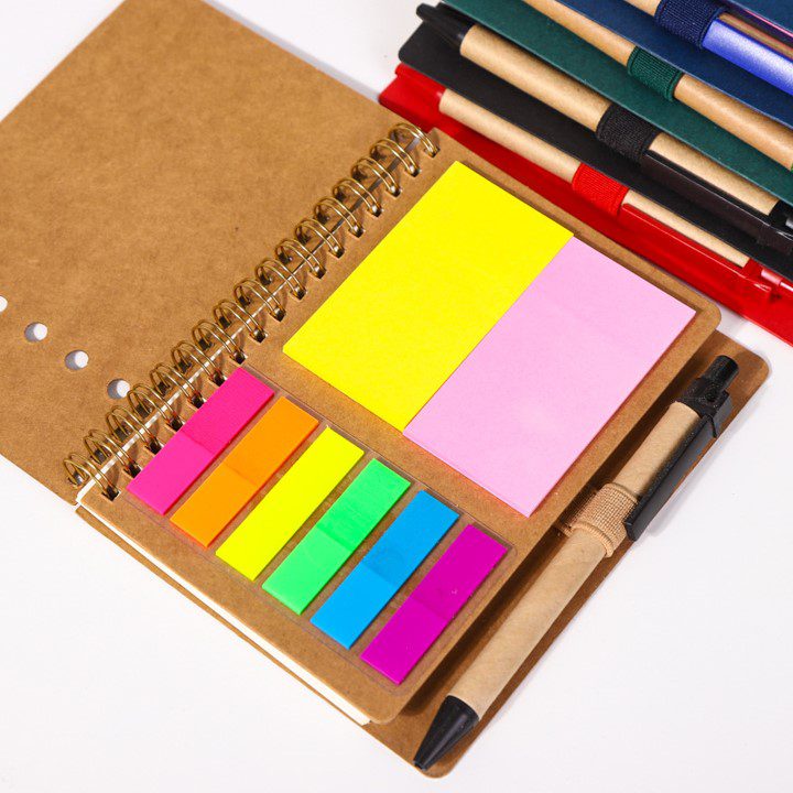 Multi Color Post It Kraft Notebook 2
