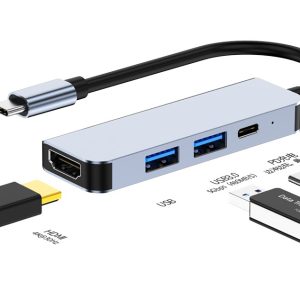 4 in 1 Type C HDMI USB Adapter Hub 7
