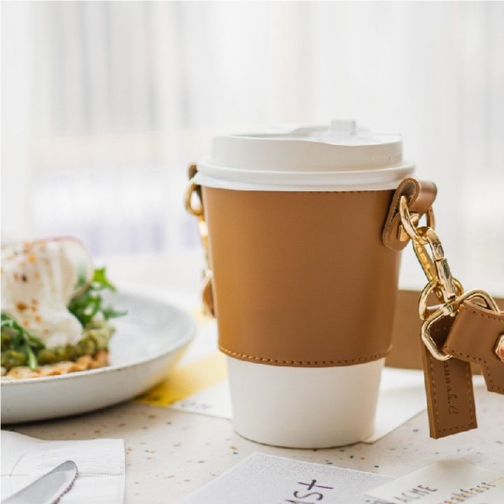 Designer Leather Cup Holder 3