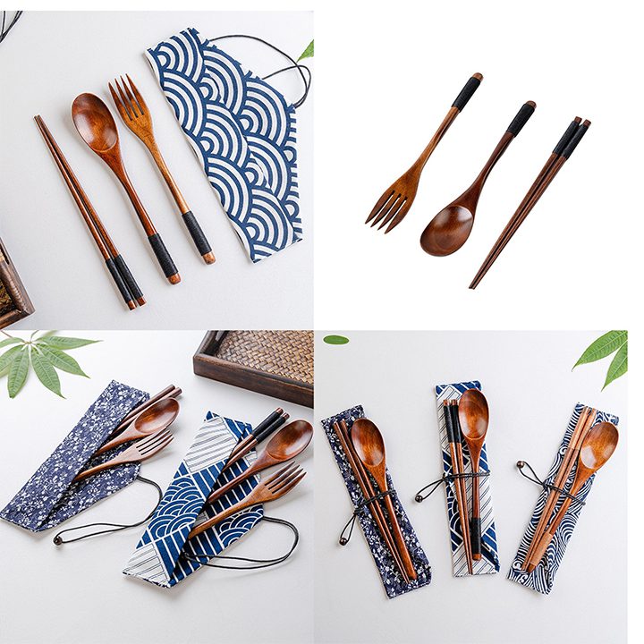 Japanese Bamboo Cutlery Set 3