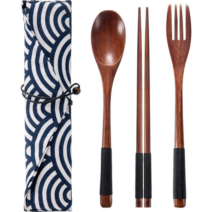 Japanese Bamboo Cutlery Set 7