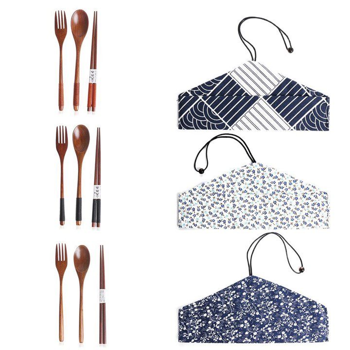 Japanese Bamboo Cutlery Set 8