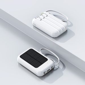 Ergo 10000mah Solar In Built Cable Powerbank 1