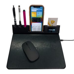 Smart Desktop Phone Pen Stand with Wireless Charger 6