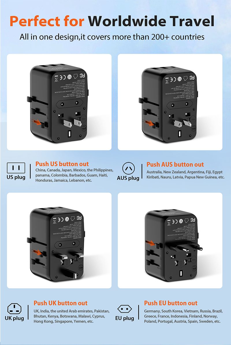 65 Watt Type C Travel Adaptor with In Built Cable 11