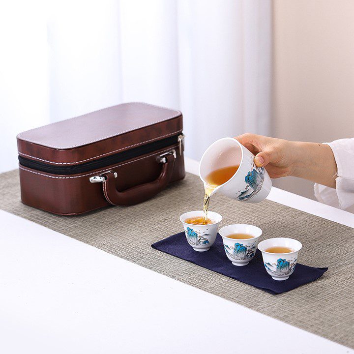 Basic Tea Cup Leather Gift Set 2