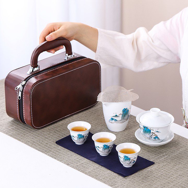Basic Tea Cup Leather Gift Set 3 1