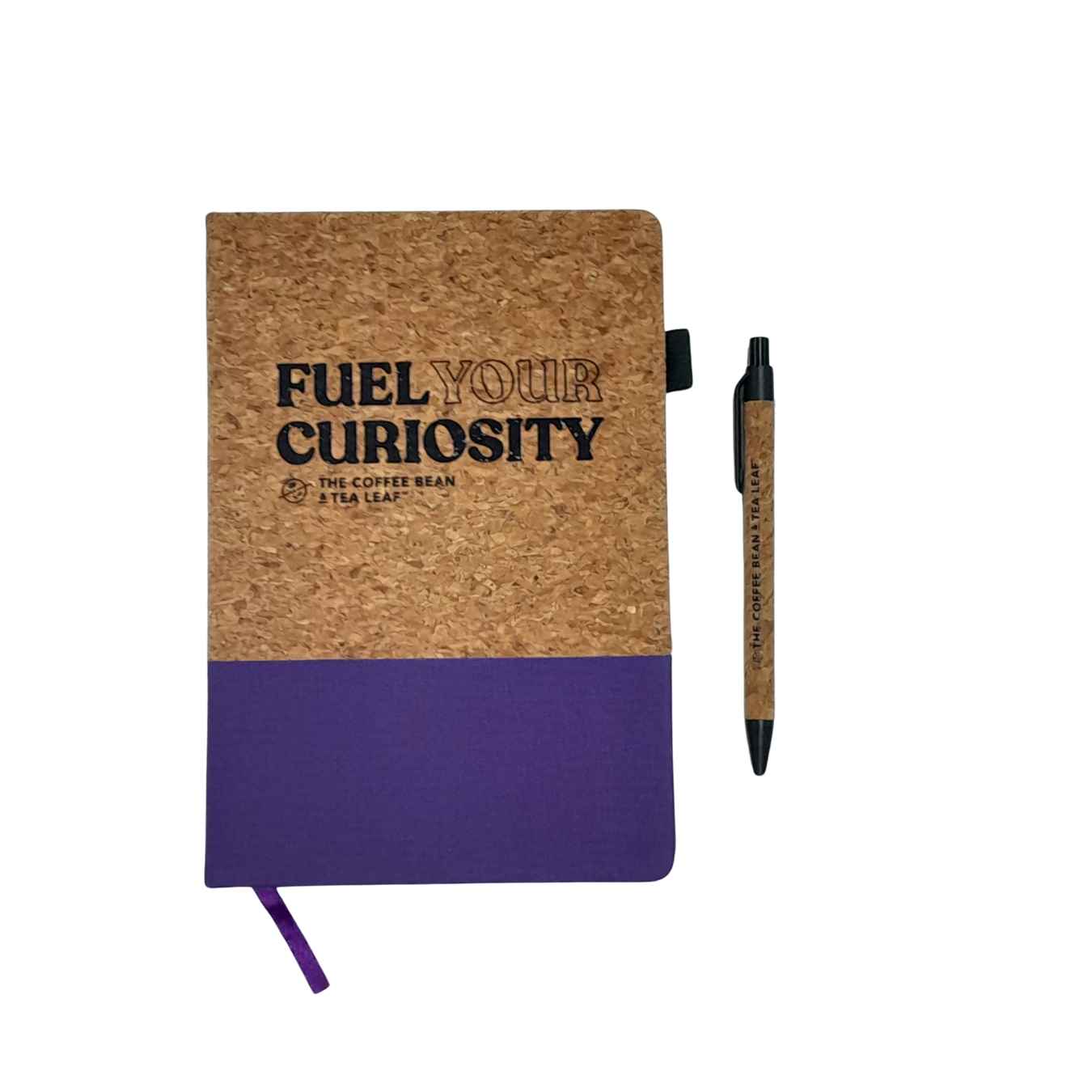COFFEE BEAN Eco Cork Notebook with Pen 2