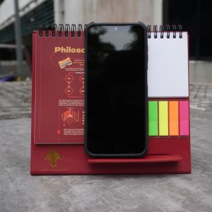 Desktop Leather Calendar Post it Phone Stand Set 11
