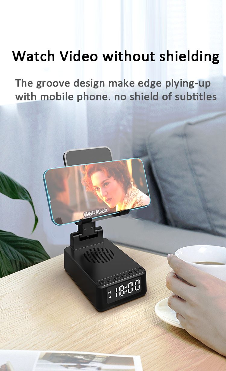 Flexi Wireless Charger Phone Stand Clock 17