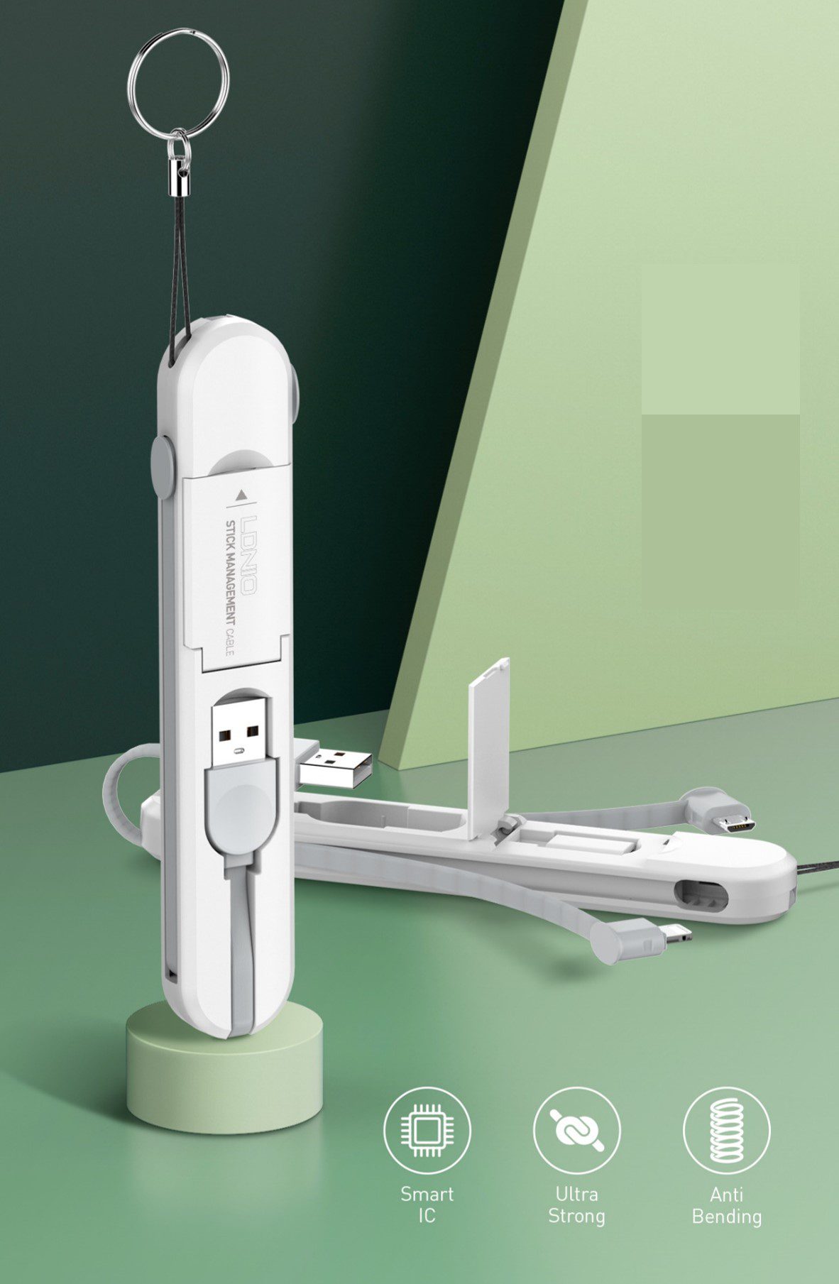 Mini Key Chain Cable Ring 3