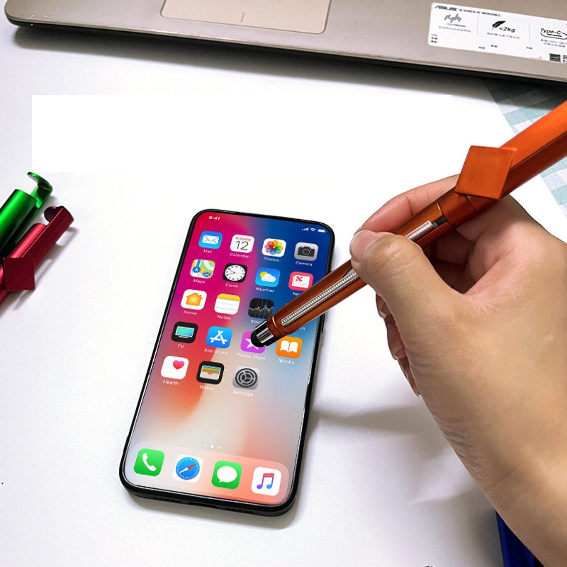 Pull up Banner Advertisement Phone Holder Stylus Pen 2