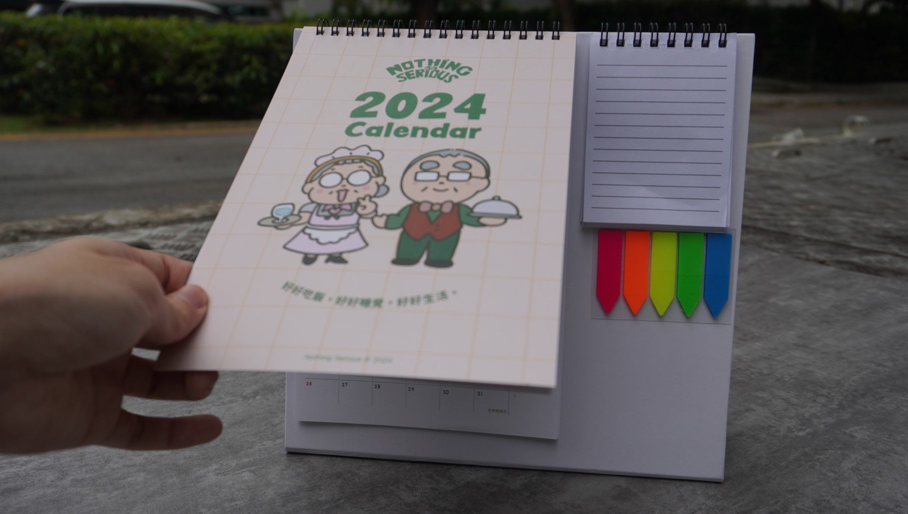 Standee Desktop calendar with Strips 10