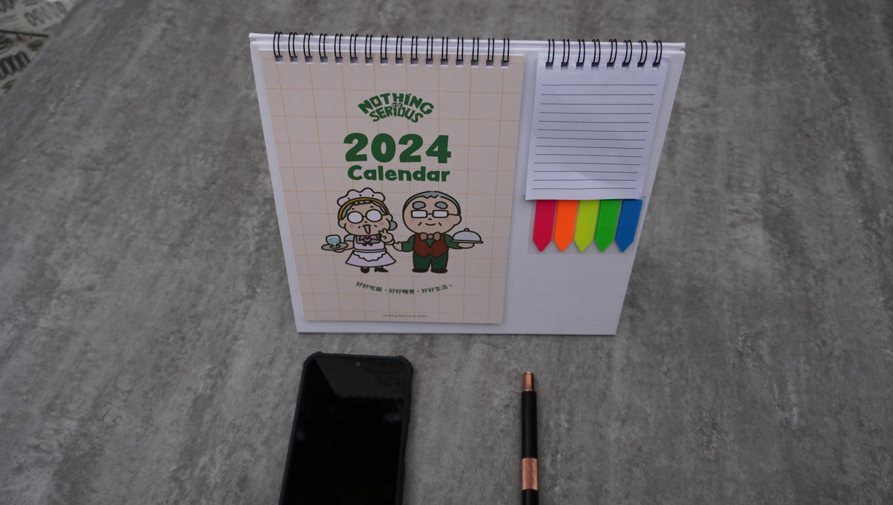 Standee Desktop calendar with Strips 12