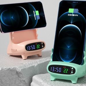 Phone Stand Wireless Charger Clock 1