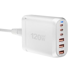 120W GAN Type C Wall plug Standing Adaptor 6