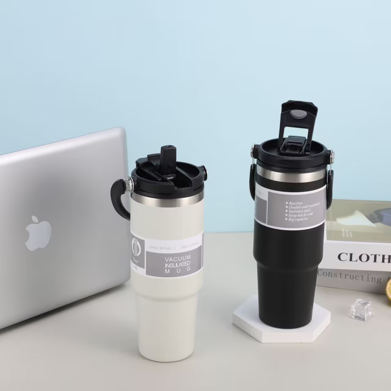 2 Way Flip Stainless Steel Handle Flask 11