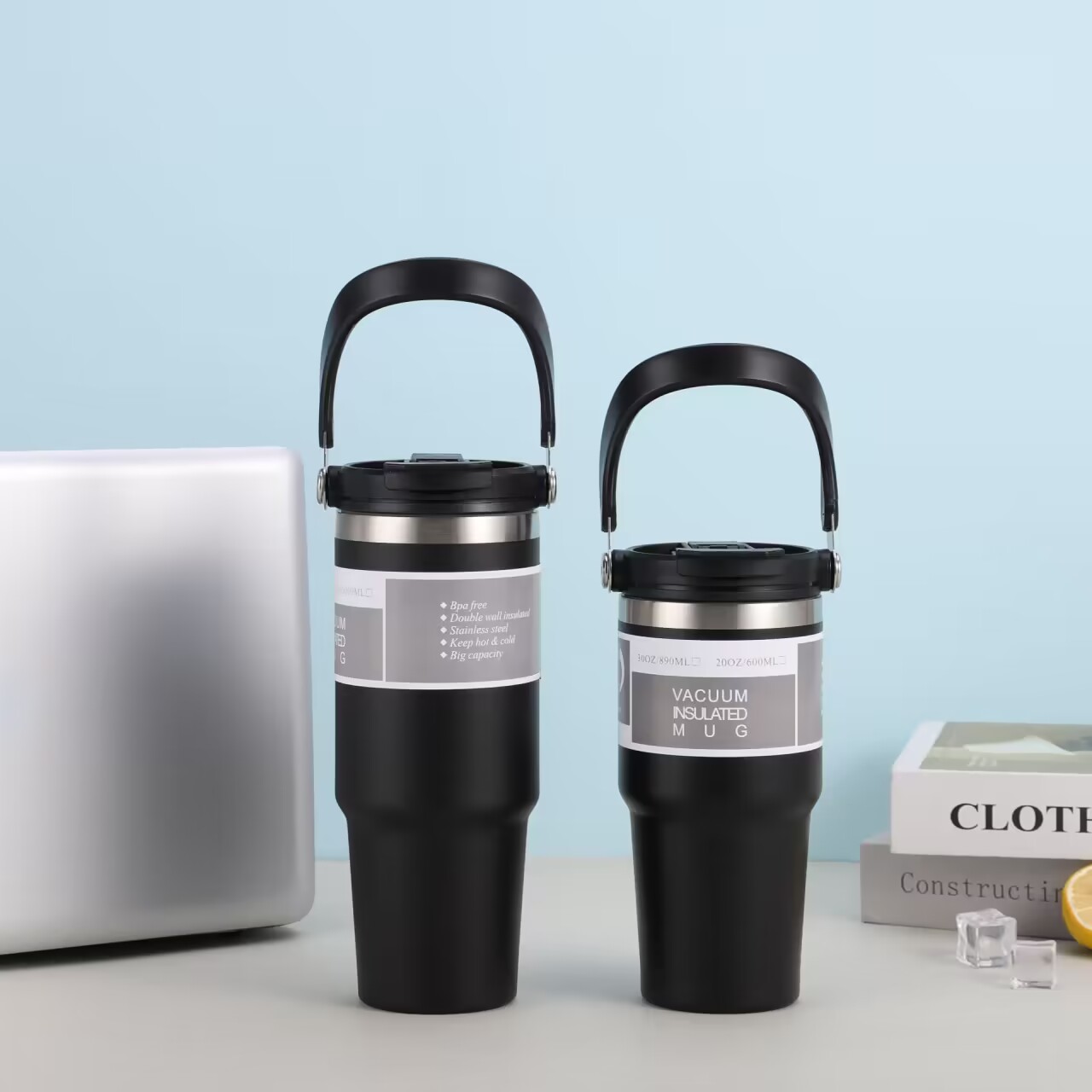 2 Way Flip Stainless Steel Handle Flask 5