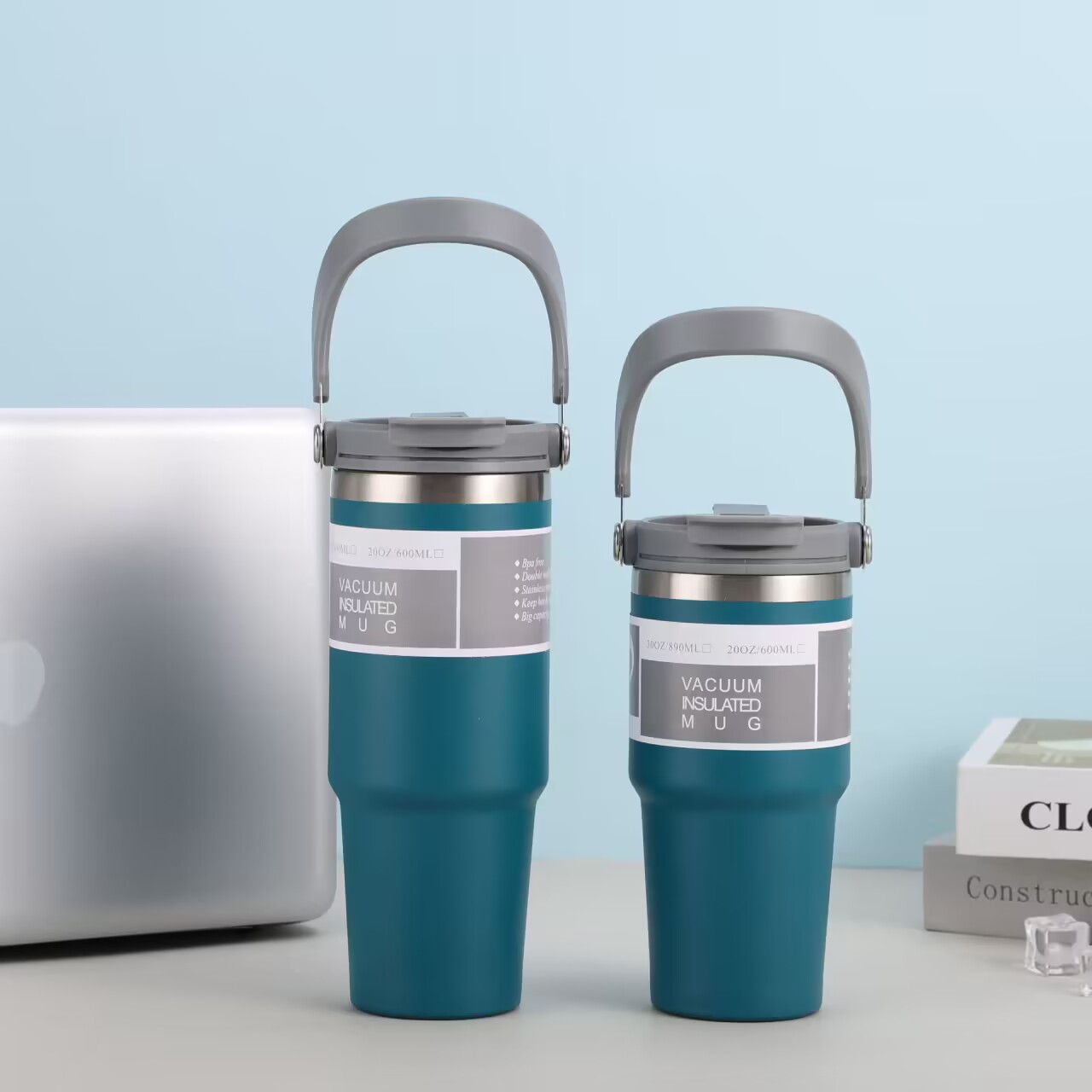 2 Way Flip Stainless Steel Handle Flask 8