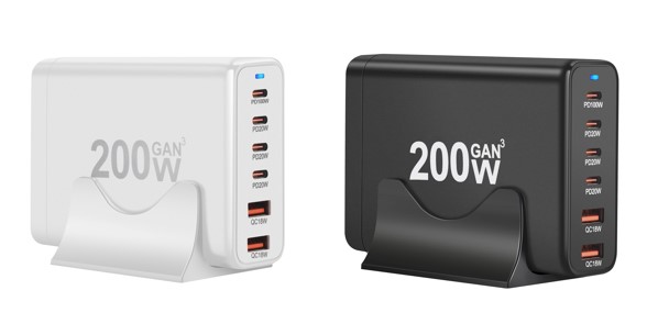 200W Type C PD Fast Charging Standing Wall Plug Adaptor 2