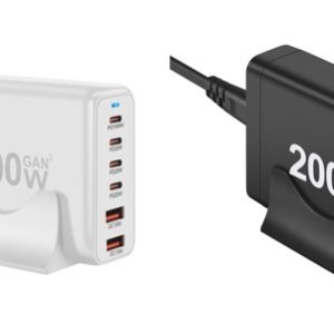 200W Type C PD Fast Charging Standing Wall Plug Adaptor 9