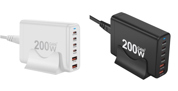 200W Type C PD Fast Charging Standing Wall Plug Adaptor 9