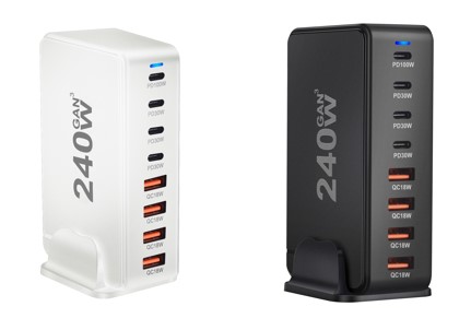 240W GAN Type C Standing Wall Plug Adaptor 1