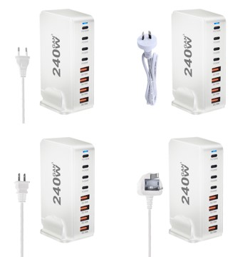 240W GAN Type C Standing Wall Plug Adaptor 3