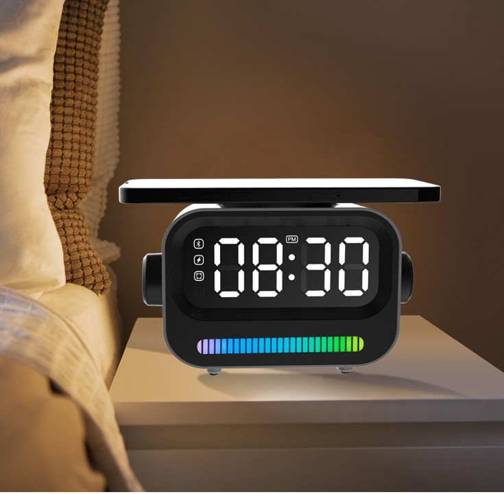 Clock Radio Wireless Charger Speaker 6