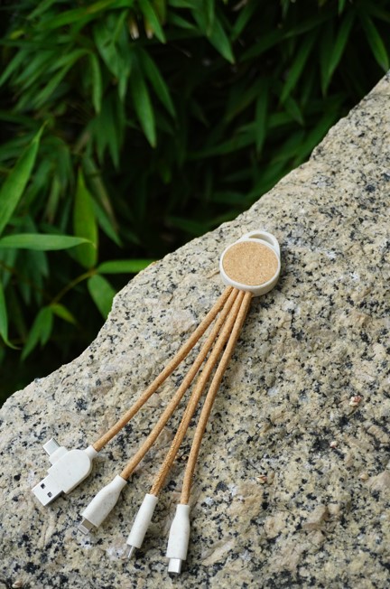 Dual Port Eco Cork Charging Cable 4