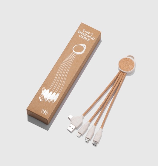Dual Port Eco Cork Charging Cable 5