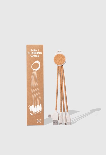 Dual Port Eco Cork Charging Cable 6