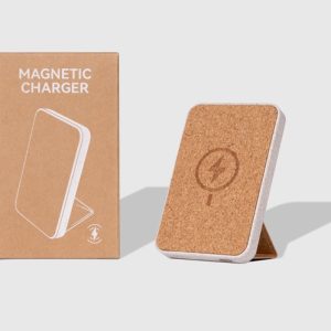 Eco Cork 10000mah Wireless Magsafe Stand Powerbank 4