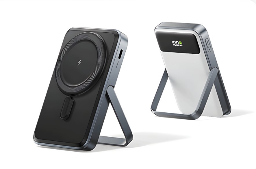 Flip Stand Aluminium 10000mah Wireless Powerbank 11