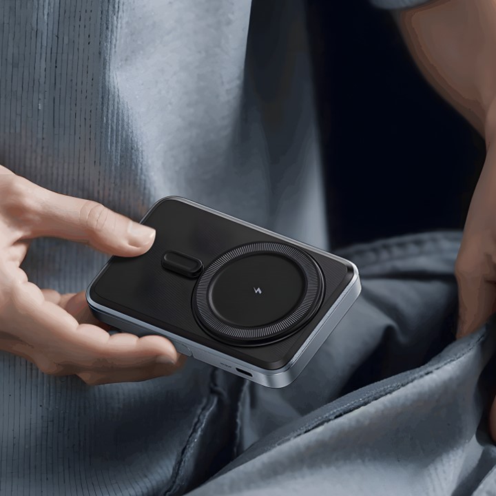 Flip Stand Aluminium 10000mah Wireless Powerbank 4