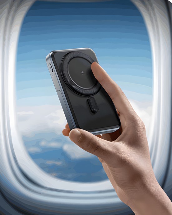 Flip Stand Aluminium 10000mah Wireless Powerbank 6