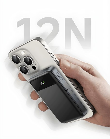 Flip Stand Aluminium 10000mah Wireless Powerbank 7