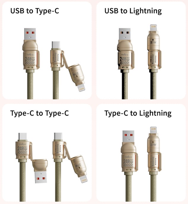 240W Interchangeable Phone strap Cable 4