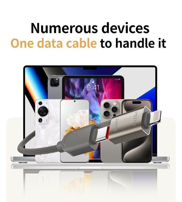 240W Magnetic Coil Smart USB Cable 9