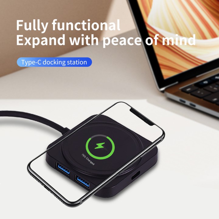 4 in 1 USB C Wireless Charger Hub 2