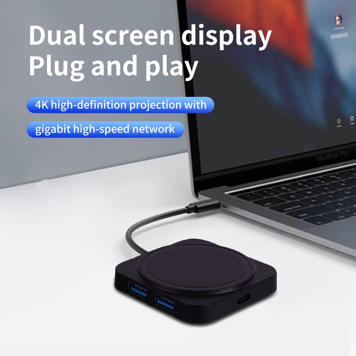 4 in 1 USB C Wireless Charger Hub 3
